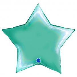 Iso Ilmapallo Tähti Holografinen Platina Tiffany