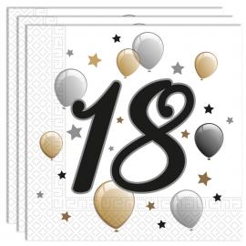 Milestone Happy Birthday 18 v Lautasliinat