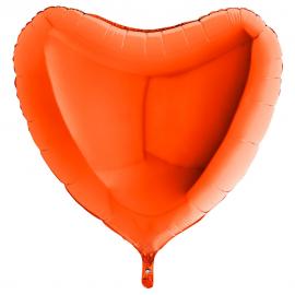 Folioilmapallo Sydän Oranssi XL