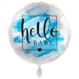 Hello Baby Ilmapallo Welcome Baby Sininen