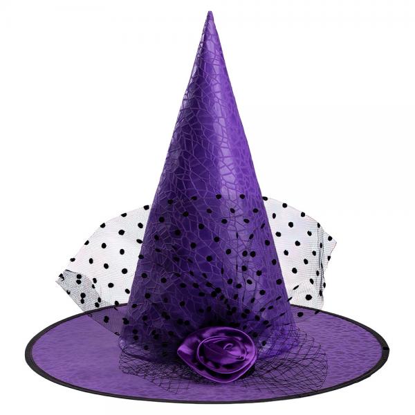 Kuviollinen Noidan Hattu Violetti