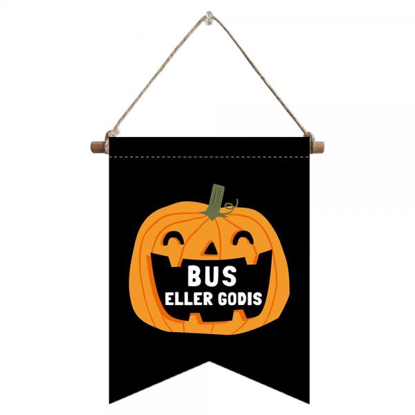 Halloween Kyltti Bus eller Godis