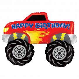 Monster Truck Ilmapallo Happy Birthday