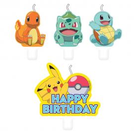 Mini Pokémon Kakkukynttilät 4-pakkaus