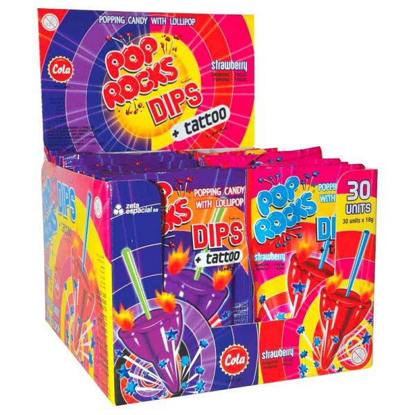 Pop Rocks Dips Cola Pop Rocks Dips Popping Karkki Cola/Mansikka - Partyhalli.fi
