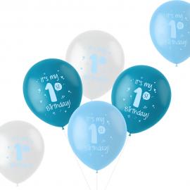 Lateksi-ilmapallot 1st Birthday Sininen