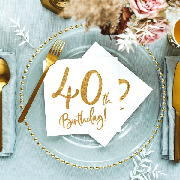 40th Birthday Lautasliinat Kulta