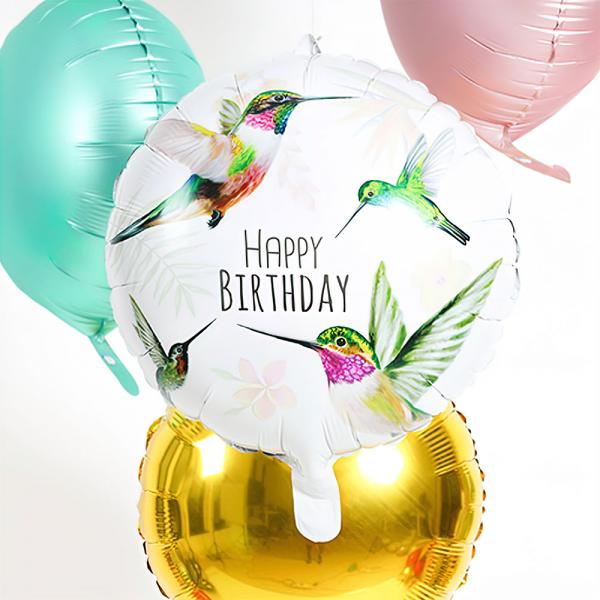 Folioilmapallo Happy Birthday Kolibri
