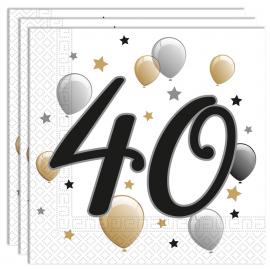 Milestone Happy Birthday 40 v Lautasliinat
