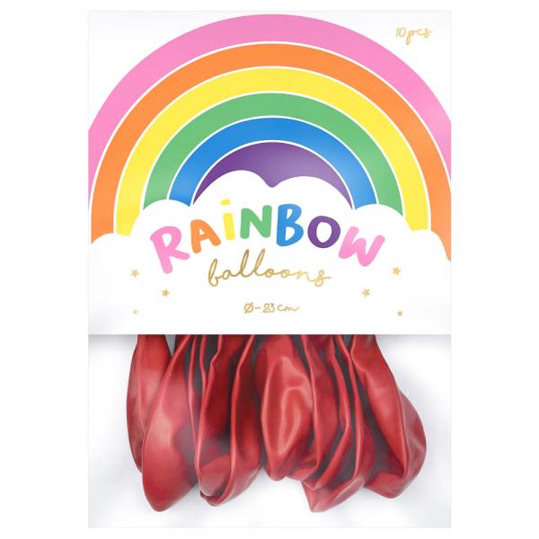 Rainbow Pienet Lateksi-ilmapallot Metallic Punainen