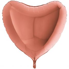 Folioilmapallo Sydän Ruusukulta XL