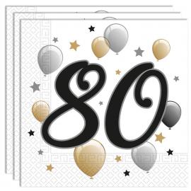 Milestone Happy Birthday 80 v Lautasliinat