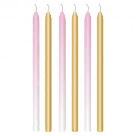 Kakkukynttilät 1st Birthday Ombre Vaaleanpinkki