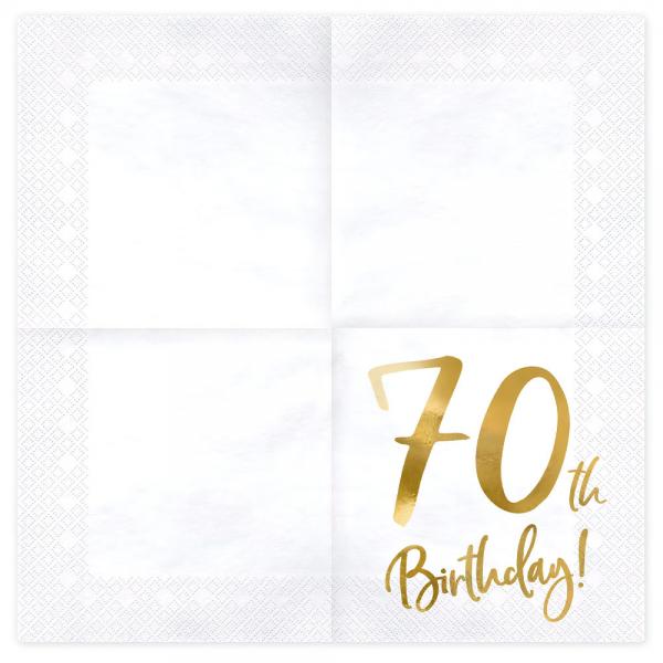 70th Birthday Lautasliinat Kulta