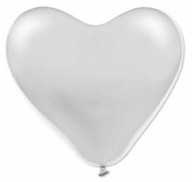 Sydänilmapallot Valkoinen 100-pakkaus