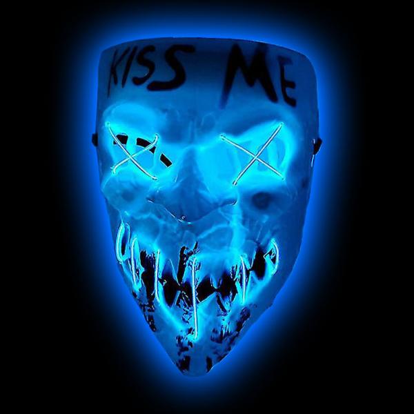 Kiss Me Naamio LED Sininen