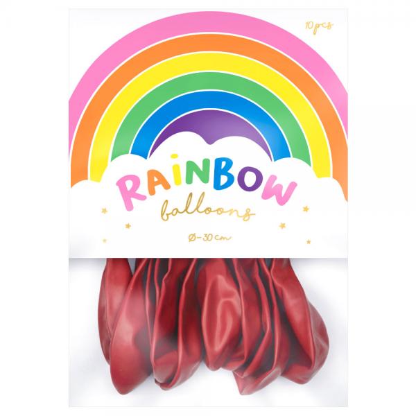 Rainbow Lateksi-ilmapallot Metallic Punainen