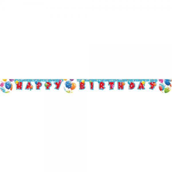 Sparkling Balloons Happy Birthday Kirjainnauha