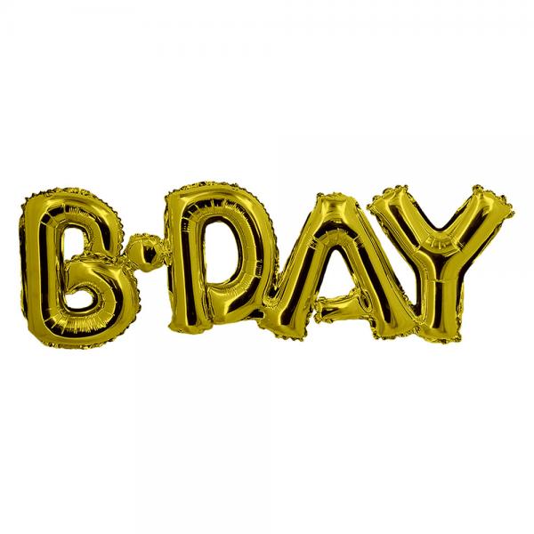 Happy B-Day 3D Foliopallo Golden Dusk