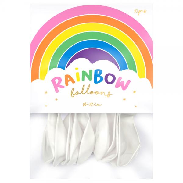 Rainbow Pienet Lateksi-ilmapallot Pastelli Valkoinen