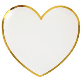 Sydämenmuotoiset Lautaset BB Valkoinen