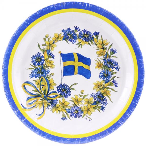 Pahvilautaset Ruotsin Lipulla