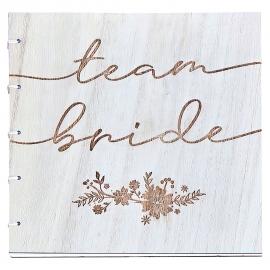 Team Bride Vieraskirja Puinen
