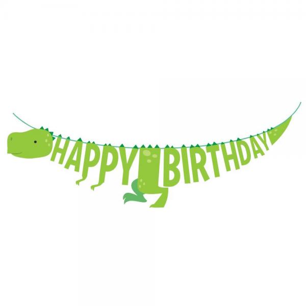 Happy Birthday Kirjainnauha Dino Party