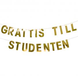 Kultainen Kirjainnauha Grattis Till Studenten