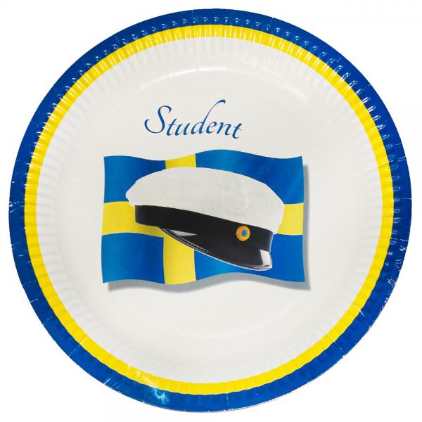 Pahvilautaset Ylioppilaslakki & Ruotsin Lippu