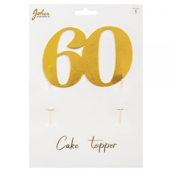 Cake Topper Kulta 60