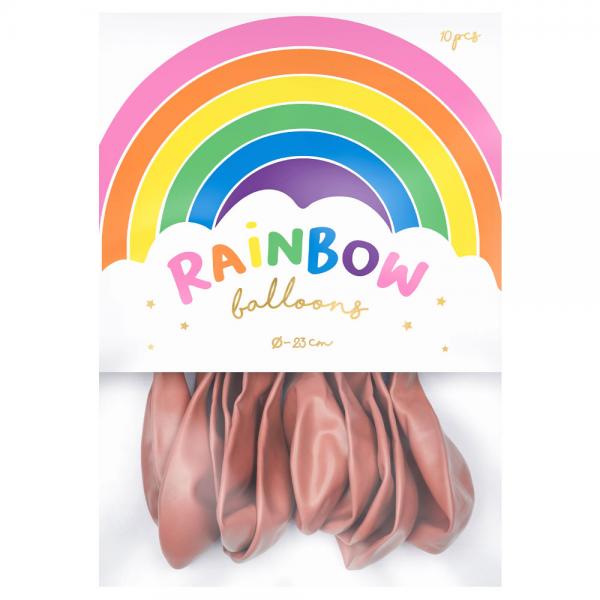 Rainbow Pienet Lateksi-ilmapallot Metallic Ruusukulta