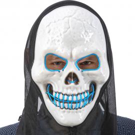 Skull LED-naamio Hupulla Sininen