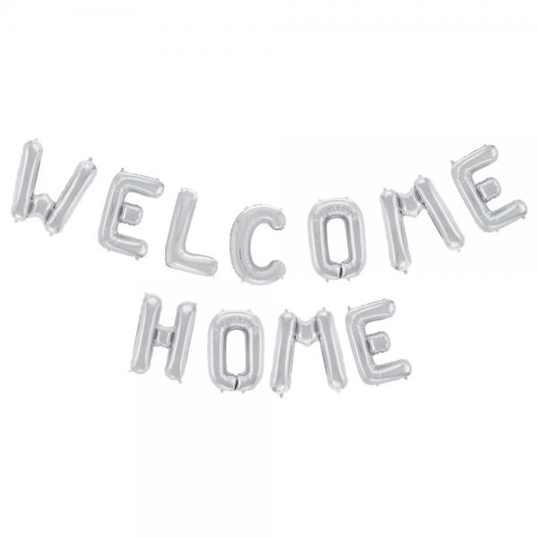 Welcome Home Kirjainilmapallo Harmaa