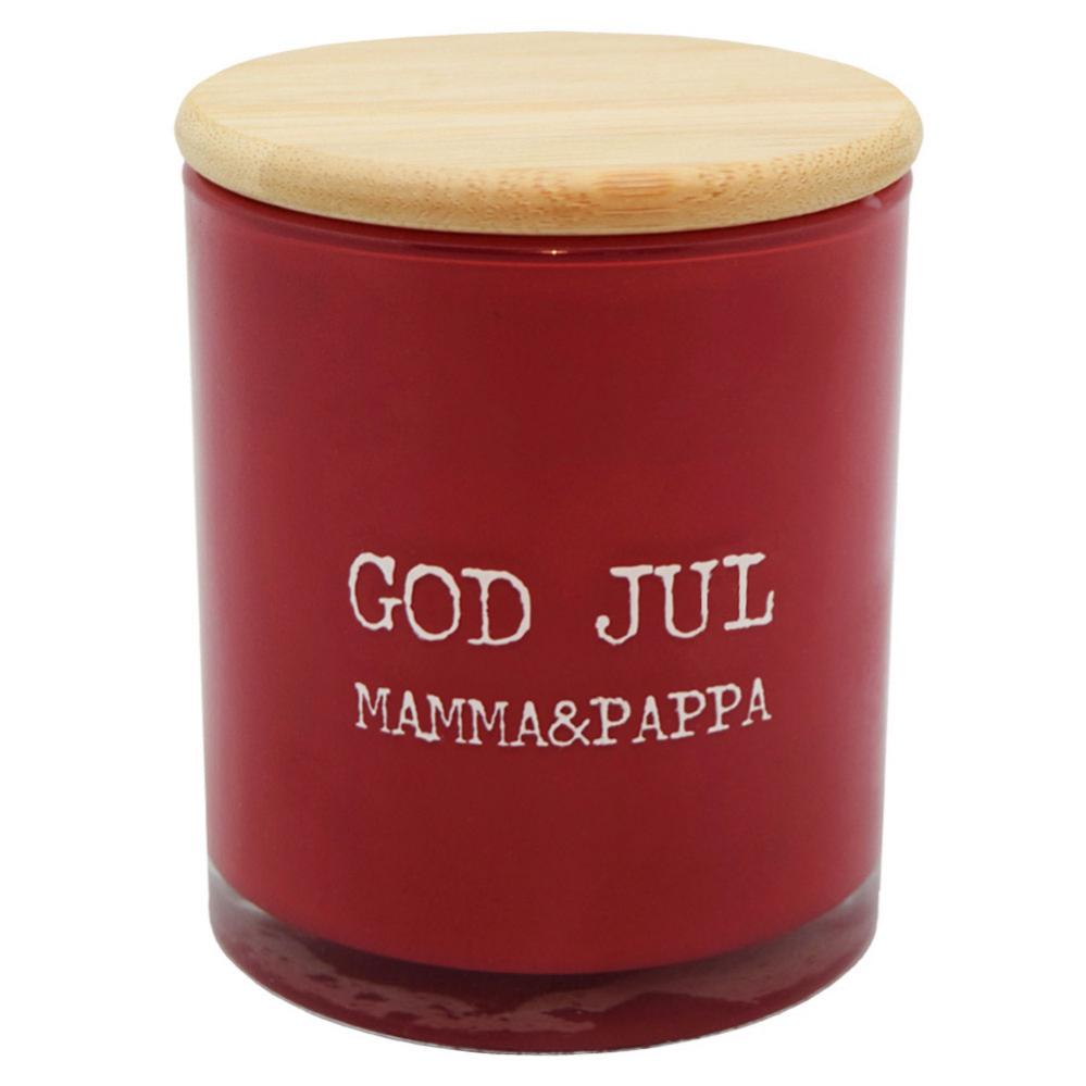 God Jul Mamma & Pappa Kynttilä Partyhalli.fi