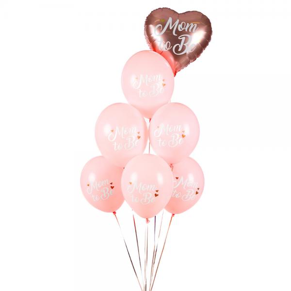 Lateksi-ilmapallot Mom to Be Vaaleanpunainen 50-pakkaus
