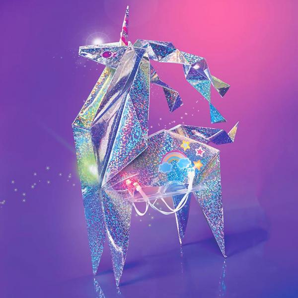 Holografinen Yksisarvinen Light Up Origami Palapeli