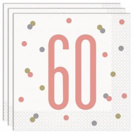 60 Vuotta Lautasliinat Valkoinen & Vaaleanpunainen