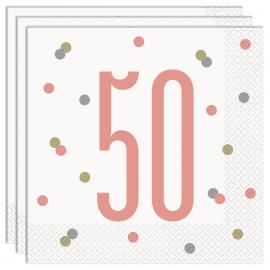 50 Vuotta Lautasliinat Valkoinen & Vaaleanpunainen