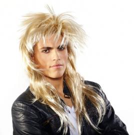 80-luvun Rokkari Blondi Peruukki