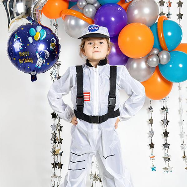 Folioilmapallo Happy Birthday Astronautit