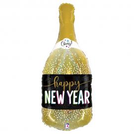 Samppanjapullo Happy New Year Ilmapallo