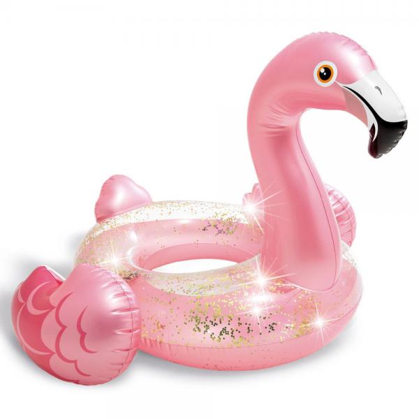 Kimaltava Puhallettava flamingo-uimarengas
