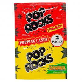 Pop Rocks Poksahtelevat Karkit Mansikka & Banaani 2-pakkaus