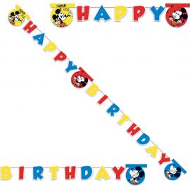 Mikki Hiiri Super Cool Happy Birthday Kirjainnauha