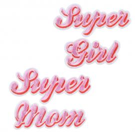 Super Girl Super Mom Kangasmerkki