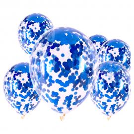 Konfetti-ilmapallot Sininen 6-pakkaus