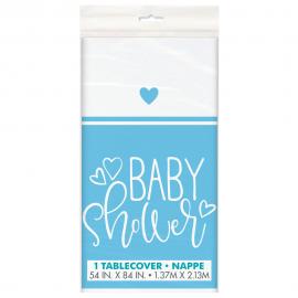 Baby Shower Pöytäliina Vaaleansininen ja Valkoinen