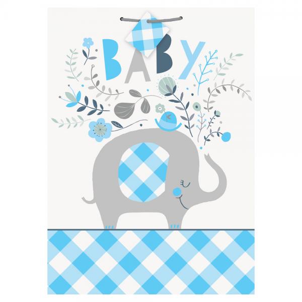 Babyshower Lahjapussit Elefantti Sininen