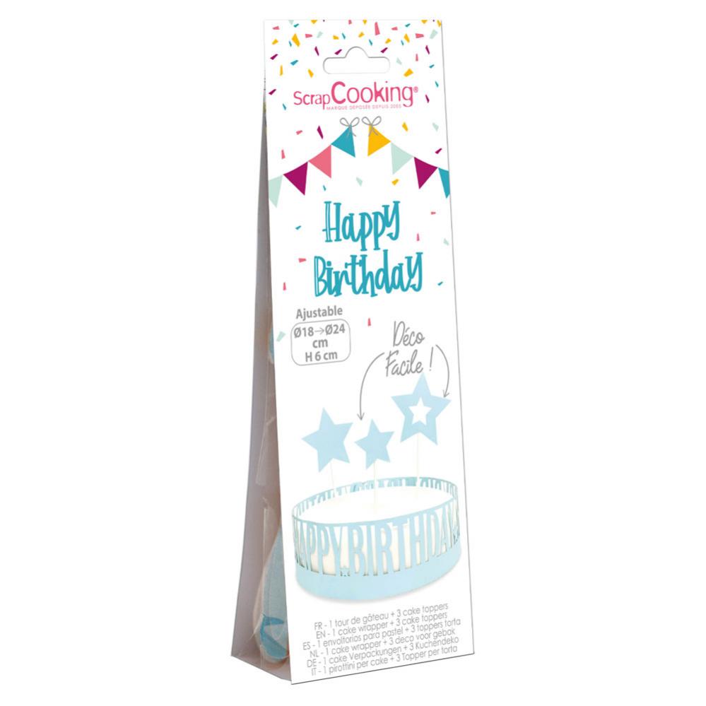 Cake Wrapper Kit Happy Birthday - Partyhalli.fi
